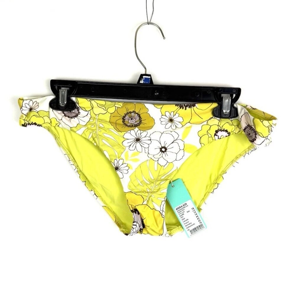 Seafolly Women’s Floral Wild Lime Bikini Bottom Size 12